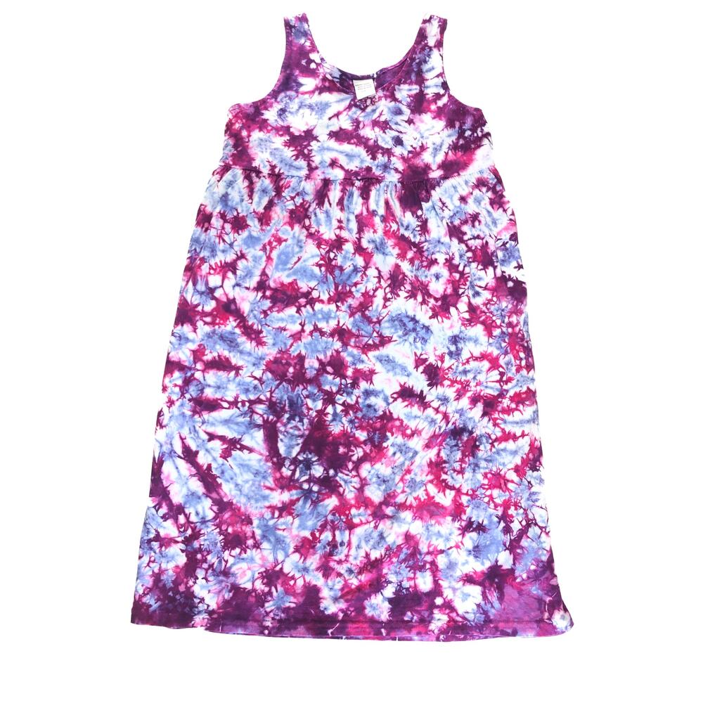 GIRLS TIE DYE COTTON DRESS SIZE 8/10